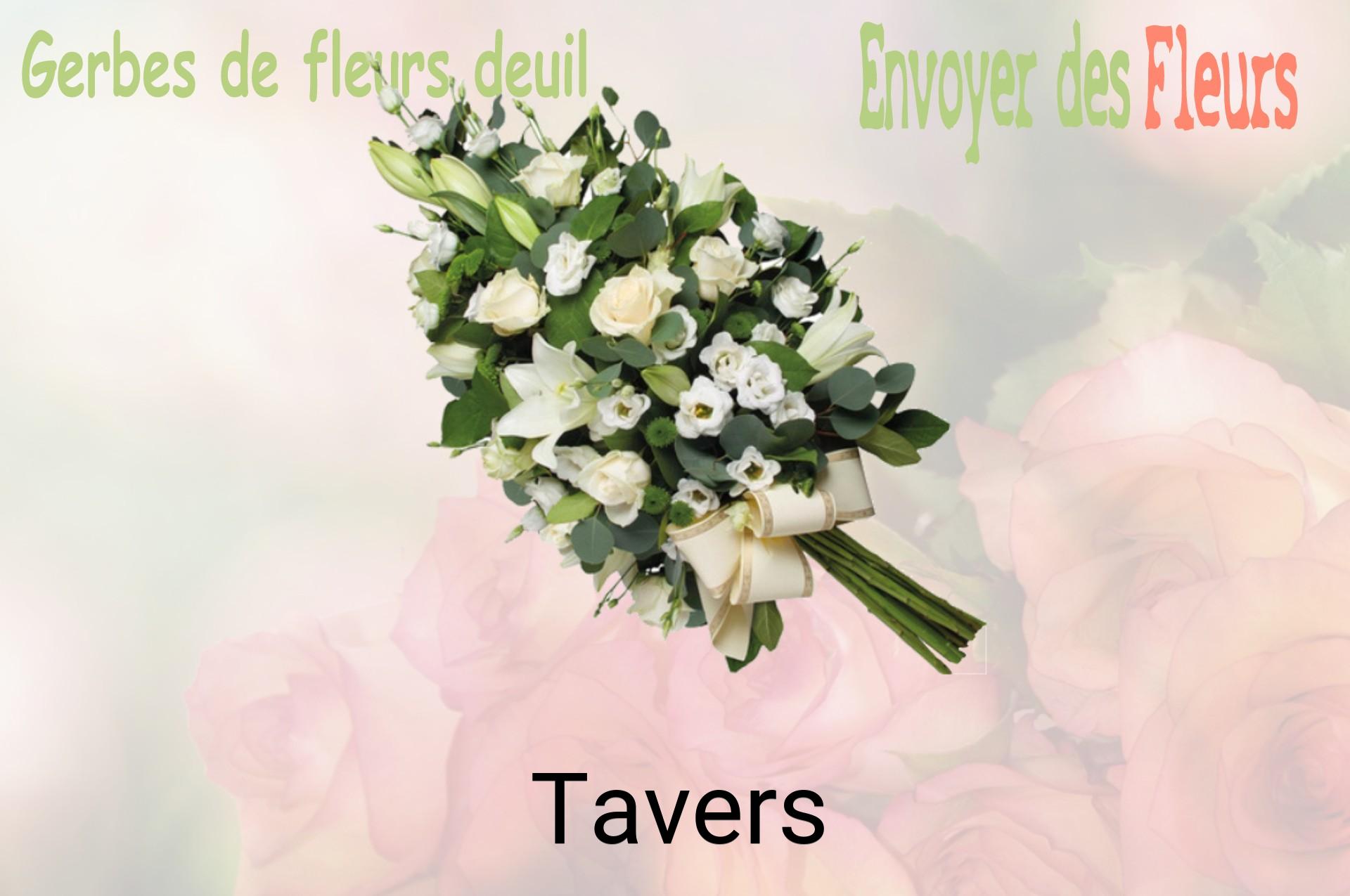 Gerbe de fleurs de deuil livrée à Tavers